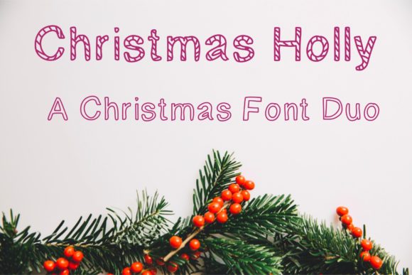 A Design Review of the Christmas Holly Display Font