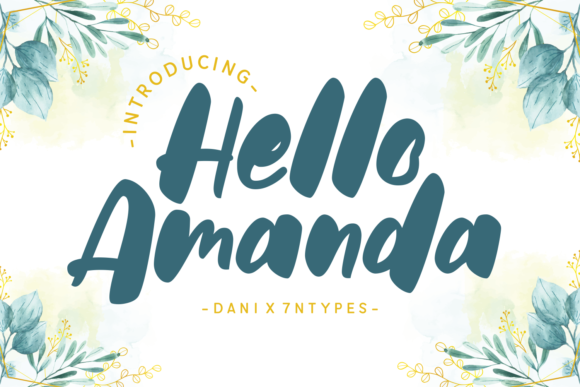 Discover Hello Amanda: A Joyful Display Font for Modern Websites