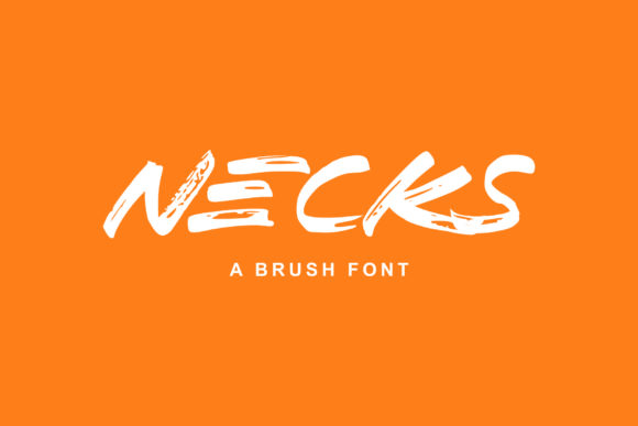 Necks: A Unique Brush Pen Display Font
