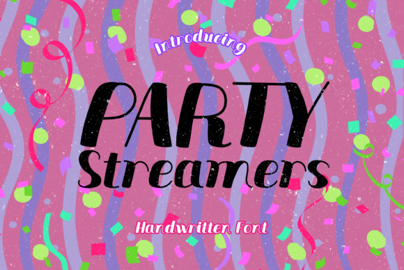 Party Streamers Font for Creative Makers and Handmade Businesses