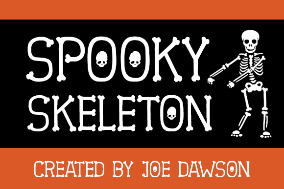 Spooky Skeleton Font for Crafters and Product Creators