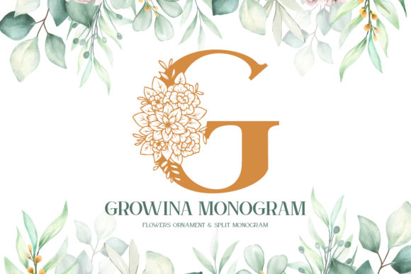 The Growina Monogram Font for Creative Craft Projects