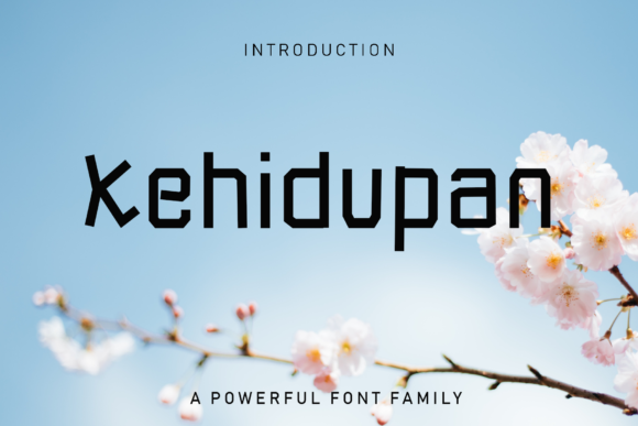 The Kehidupan Display Font for Futuristic Web Layouts