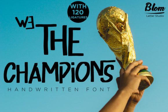 We the Champions Font: Bold Character for Headlines and Logo Design